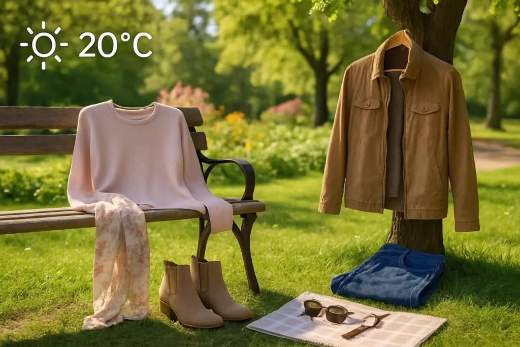 How to dress for 20 degrees Celsius? (Women and men)