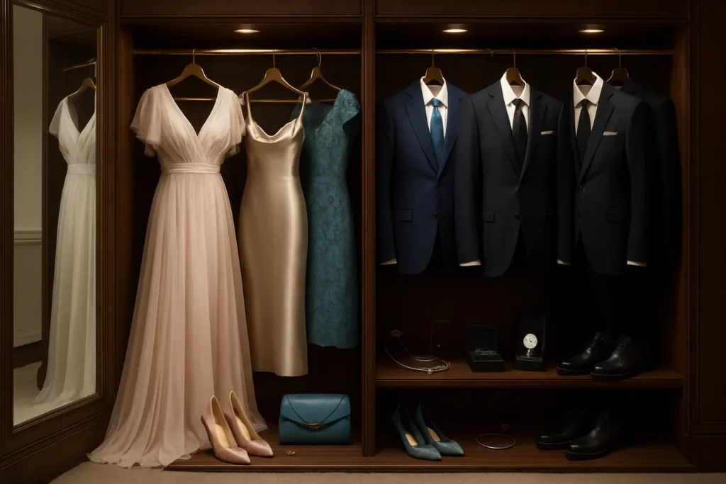 How to dress for a wedding women and men